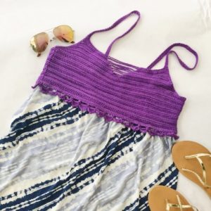 Purple Crop Top Free Crochet Pattern