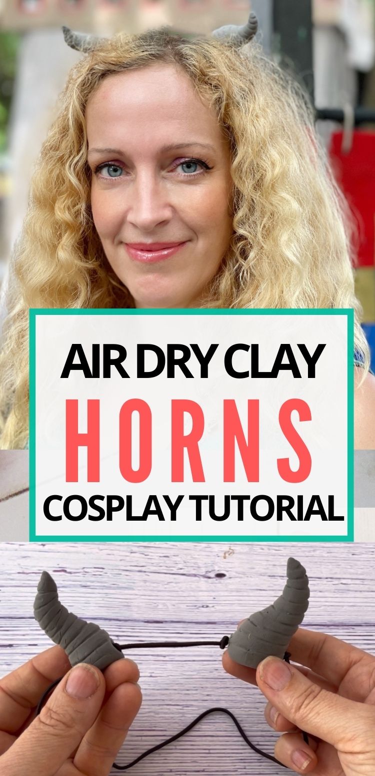 DIY Cosplay Horns Easy Air Dry Clay Tutorial Crafting on the Fly