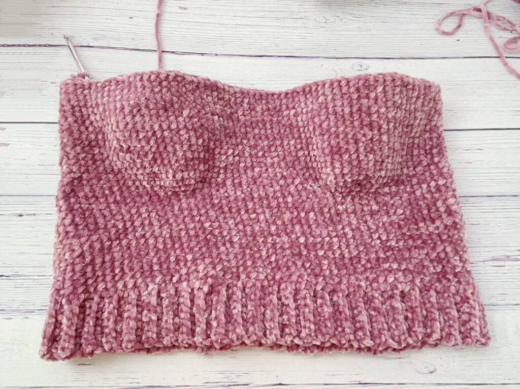 cami crochet of velvet yarn